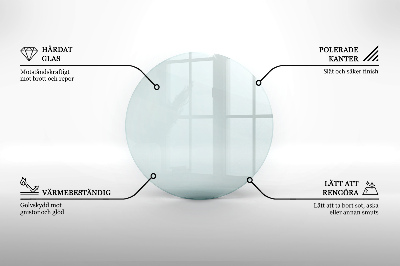 Szkło hartowane pod kominek transparentne okrągłe