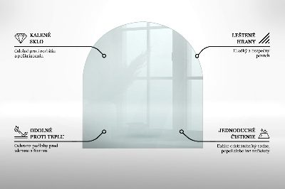 Szkło pod kominek transparentne w nieregularnym kształcie