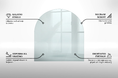 Szkło pod kominek transparentne w nieregularnym kształcie