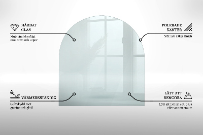 Szkło pod kominek transparentne w nieregularnym kształcie