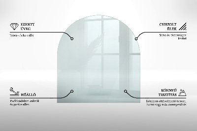 Szkło pod kominek transparentne w nieregularnym kształcie