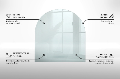 Szkło pod kominek transparentne w nieregularnym kształcie