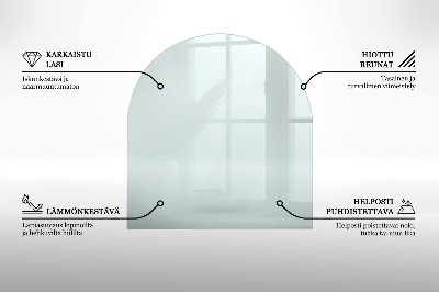 Szkło pod kominek transparentne w nieregularnym kształcie