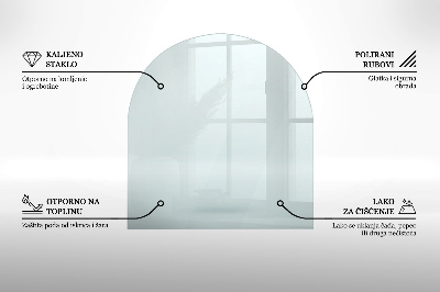 Szkło pod kominek transparentne w nieregularnym kształcie