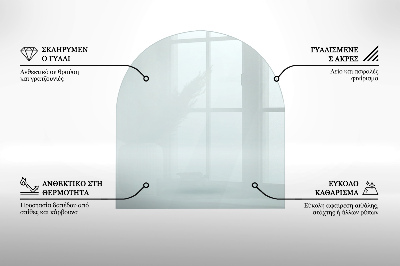 Szkło pod kominek transparentne w nieregularnym kształcie