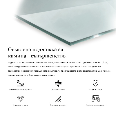 Szkło hartowane pod kominek sześciokątne transparentne