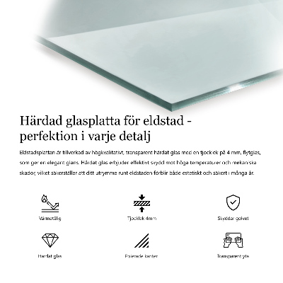 Szkło hartowane pod kominek sześciokątne transparentne