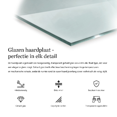 Szkło hartowane pod kominek sześciokątne transparentne