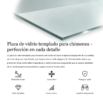 Szkło hartowane pod kominek sześciokątne transparentne