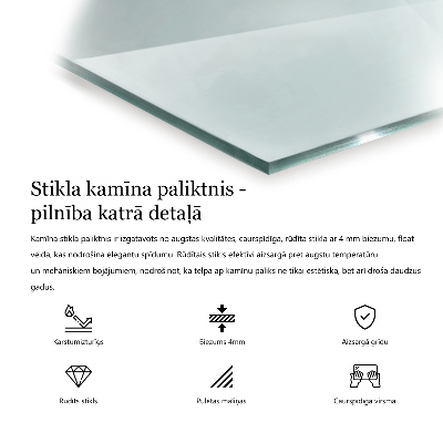 Szkło hartowane pod kominek sześciokątne transparentne