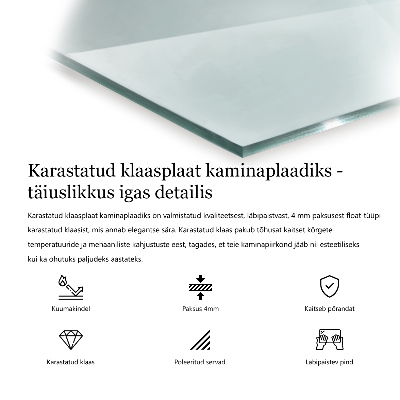 Szkło hartowane pod kominek sześciokątne transparentne