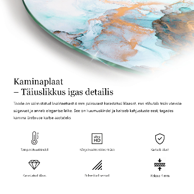 Podkładka pod kominek Trójwymiarowa geometria