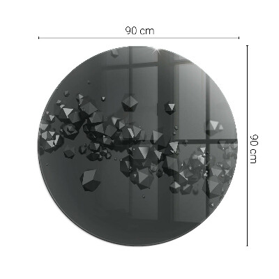 Szyba pod kominek Abstrakcyjna chmura brył