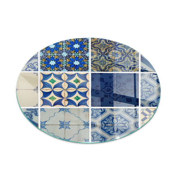 Szyba pod kominek Wzory ceramicznych płytek