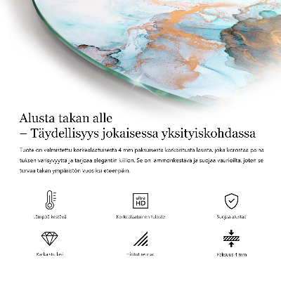 Szyba pod kominek Liście w subtelnych wzorach