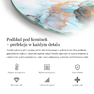 Szyba pod kominek Geometryczny wzór 3D