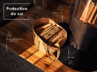 Płyta pod piec prostokątna z czarnej blachy