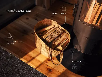 Prostokątna płyta pod piec z czarnej blachy