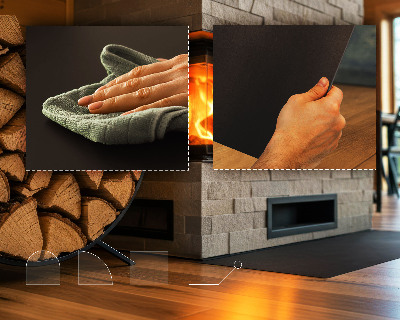 Płyta pod piec prostokątna z czarnej blachy