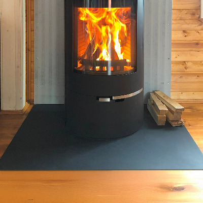 Płyta pod piec prostokątna z czarnej blachy