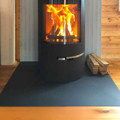 Płyta pod piec prostokątna z czarnej blachy