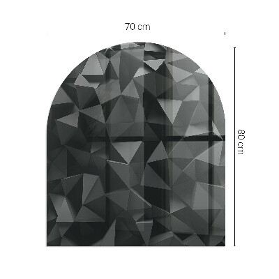 Podstawka pod kominek półowalna Wielowymiarowy układ geometryczny