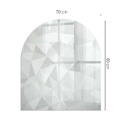 Panel kominkowy półowalny Nowoczesny motyw geometryczny