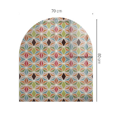 Panel kominkowy półowalny Geometryczne siatki w kształtach