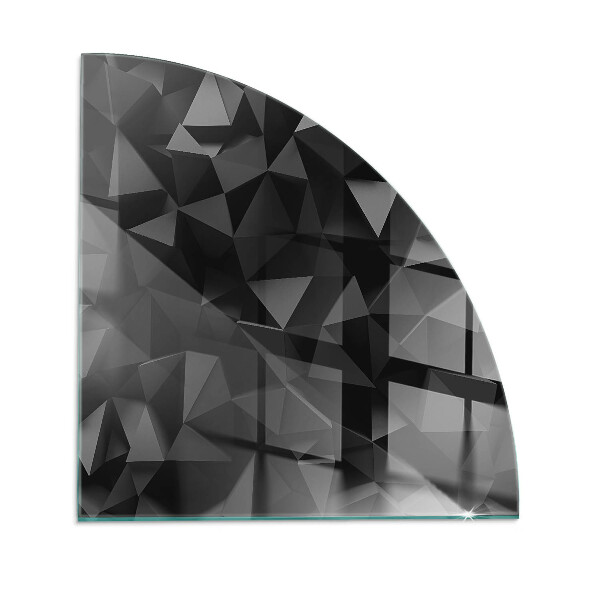 Szkło pod kominek ćwiartka Wielowymiarowy układ geometryczny