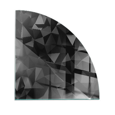 Szkło pod kominek ćwiartka Wielowymiarowy układ geometryczny
