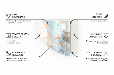 Szkło pod kominek ćwiartka Geometria drewniana w stylu
