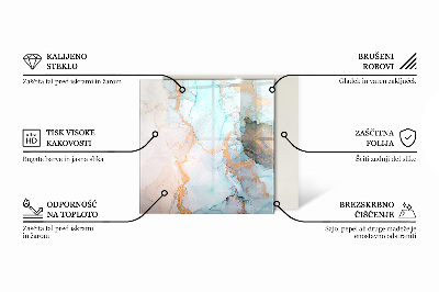 Szyba hartowana pod kominek Design kamiennego wykończenia