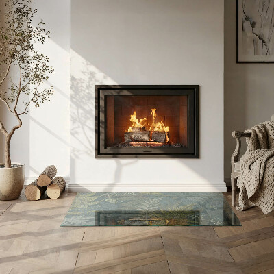 Podkładka pod kominek Motyle wśród roślinnych akcentów