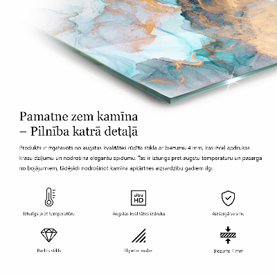 Podkładka pod kominek Kolor Szaro-zielony