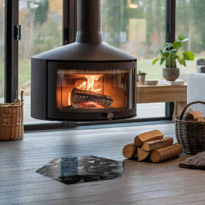 Szkło hartowane pod piec kominkowy Trójwymiarowy wzór geometryczny