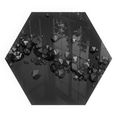 Podstawa kominkowa sześciokątna Kształty chmur w abstrakcyjnej kompozycji