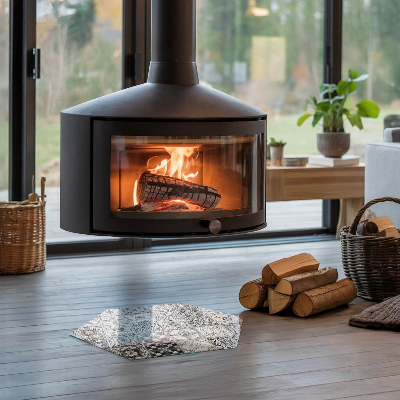 Szkło hartowane pod piec kominkowy Stylowe wzory kafli