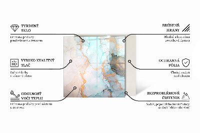 Szkło hartowane pod piec kominkowy Klasyczny design marmuru