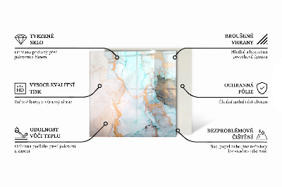 Szkło hartowane pod piec kominkowy Klasyczny design marmuru