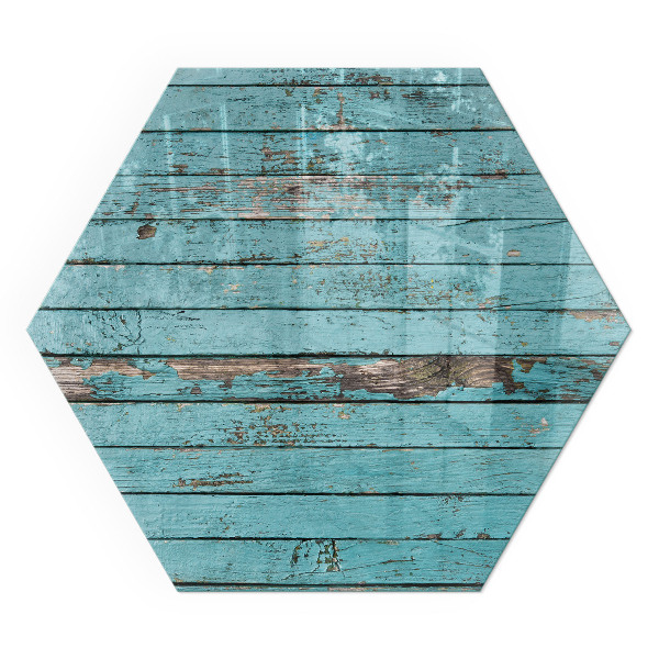 Płyta pod piec sześciokątna Rustykalna estetyka desek na produkcie