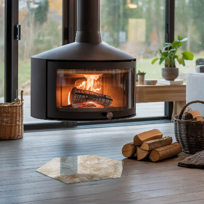 Podstawa kominkowa sześciokątna Liściaste ornamenty w stylu