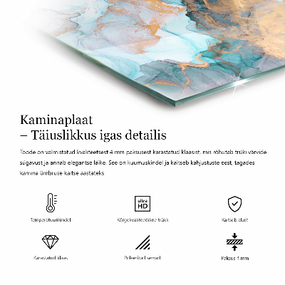 Płyta pod piec sześciokątna Geometryczne wzory z drewnianym tłem