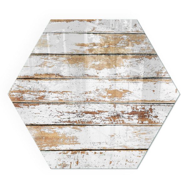 Szkło hartowane pod piec kominkowy Zniszczony wzór drewnianej powierzchni