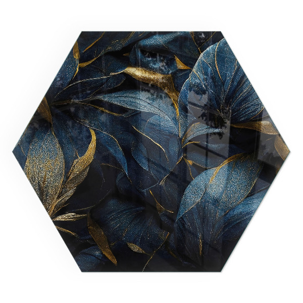 Podstawa kominkowa sześciokątna Szykowne liście w wzorze