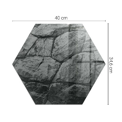 Podstawa kominkowa sześciokątna Naturalny motyw kamienia