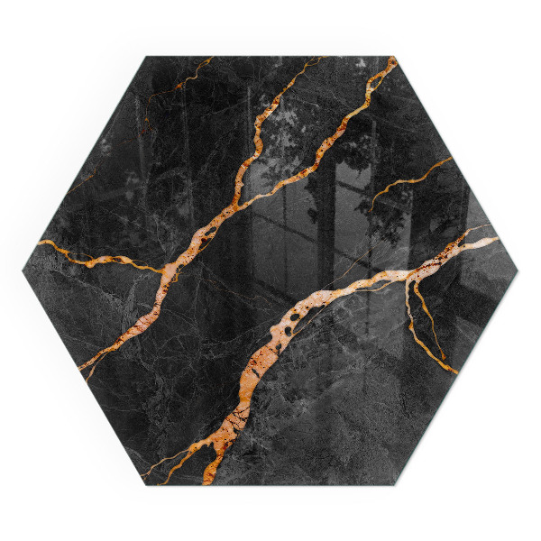 Szkło hartowane pod piec kominkowy Klasyczny marmur z finezyjnymi żyłkami