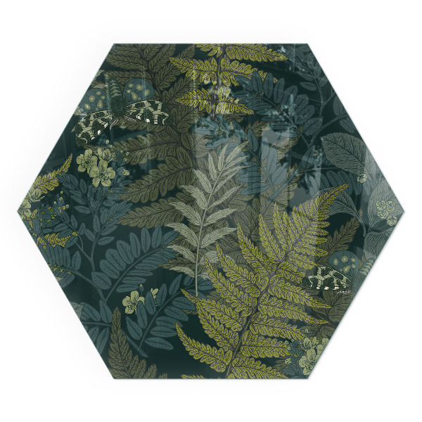 Płyta pod piec sześciokątna Motyle wśród roślinnych akcentów