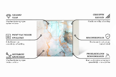 Szkło hartowane pod piec kominkowy Wzór kamieni z subtelnymi detalami