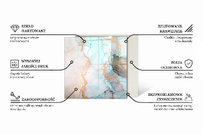 Szkło hartowane pod piec kominkowy Kolor Brązowy