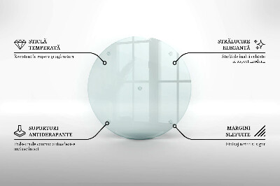Okrągła podstawka pod znicz szklana transparentna